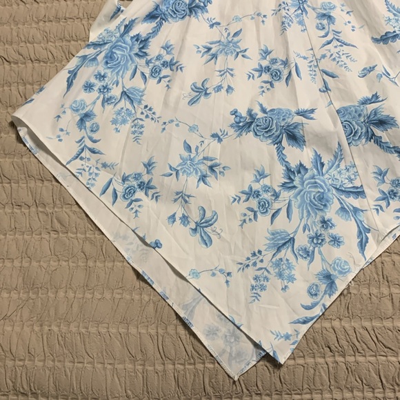 Closet Women’s Fairy Core Handkerchief Point Hem SZ 10 Dress Floral Blue/White - Picture 14 of 16